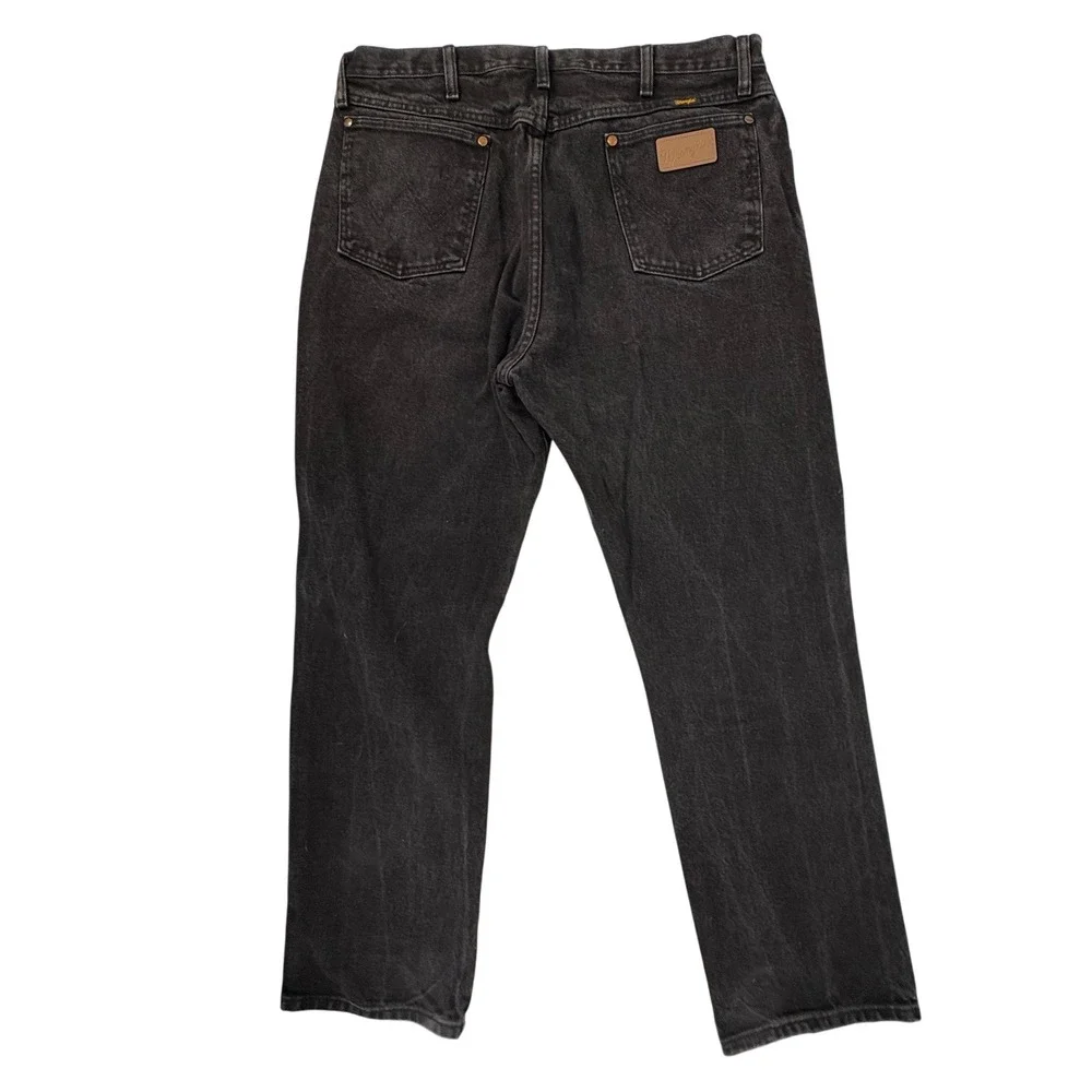 Wrangler 13MWZWK Cowboy Cut Original Fit Jeans Mens 38x32 Washed Black‎ Denim
